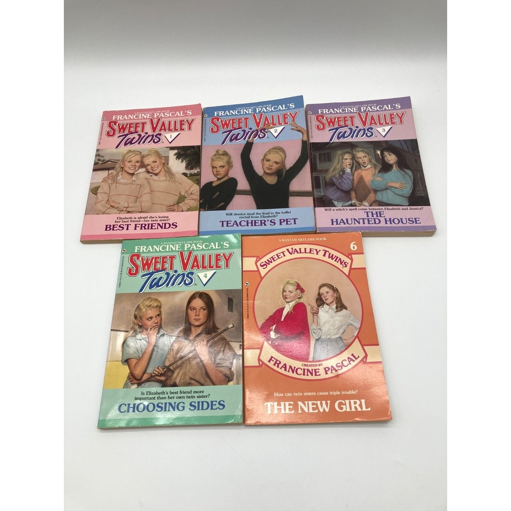 Vintage Sweet Valley Twins Books Lot of 5 Francine Pascal 1-4 6 Paperback Bantam